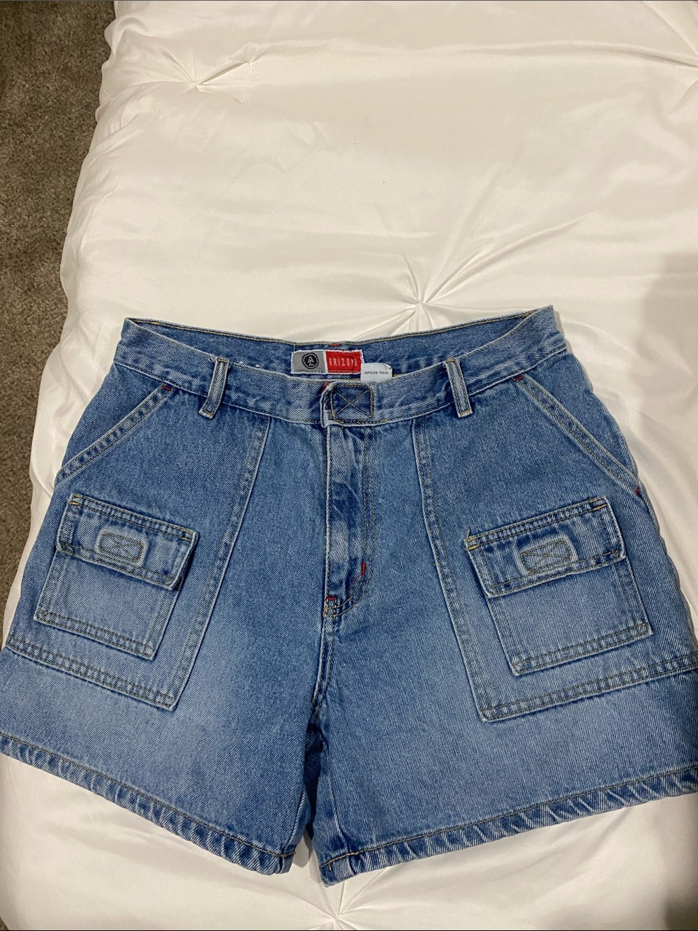 Arizona Jean Company Light Blue Denim Cargo Pocket Shorts